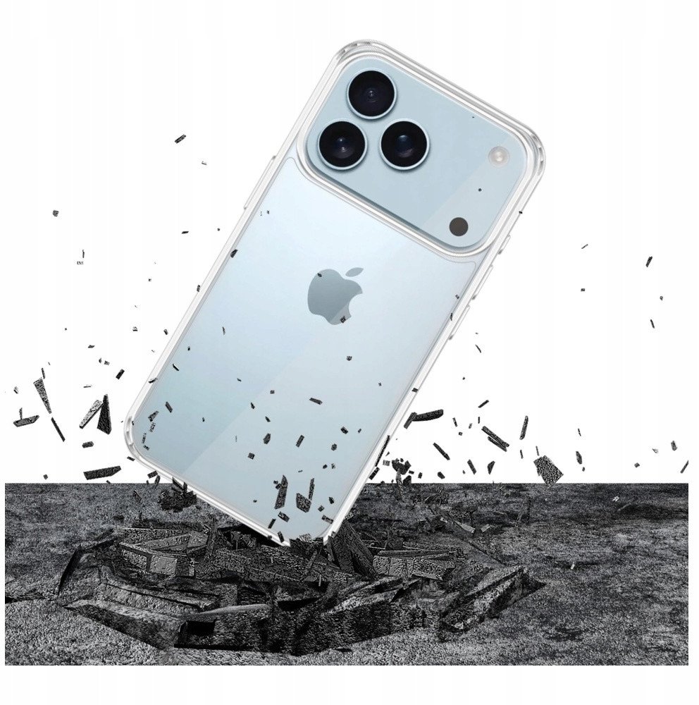 Këllëf telefoni 3MK Armor për iPhone 17 Pro Max, kundër goditjeve, transparent