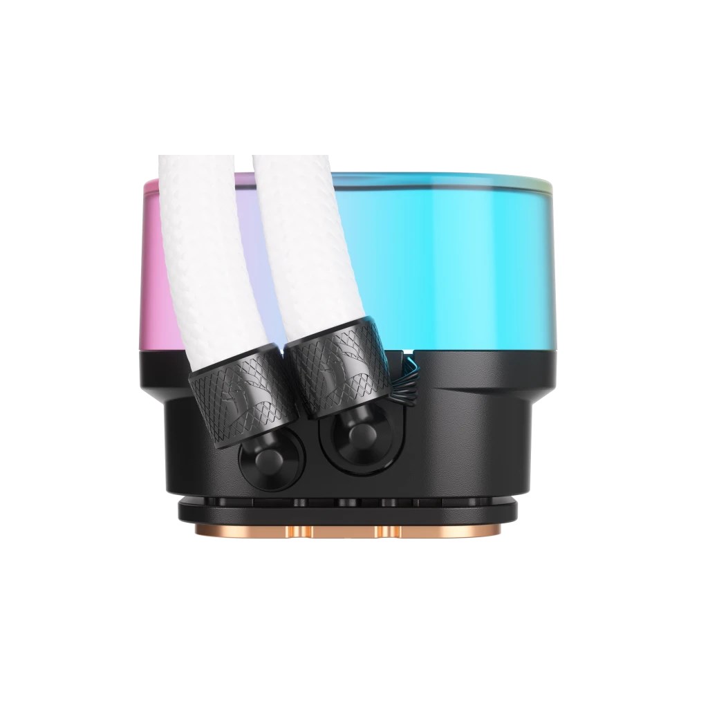 Ftohës me ujë për CPU CORSAIR iCUE LINK H100i RGB, 240 mm, LGA 1700/AM5, i bardhë