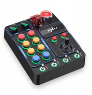Button box gaming PXN CB1, 19 butona, 30 opsione të programueshme, RGB, USB, i zi