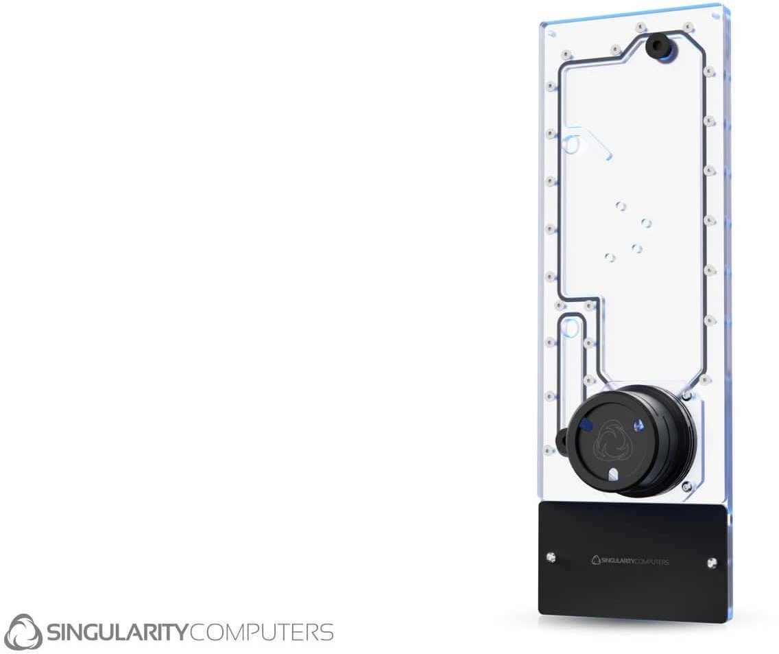 Distroplate për ftohje me ujë Singularity Computers Phanteks NV9 D5, me rezervuar, RGB, transparent