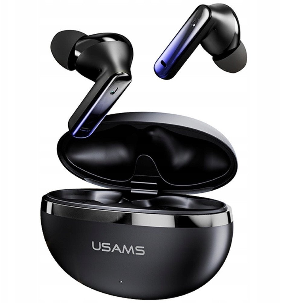 Kufje Bluetooth Usams Echo E02 TWS, ANC ENC, pa tela, të zeza