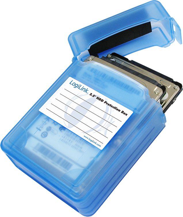 Këllëf mbrojtës LogiLink për 2 x 2.5 "HDD, i kaltërt