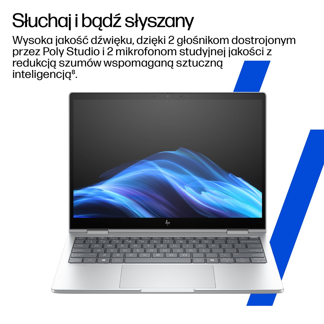 Laptop 2 në 1 HP EliteBook 8 Flip G1i, 13.3", Intel Core Ultra 7, 32GB RAM, 1TB SSD, argjendtë
