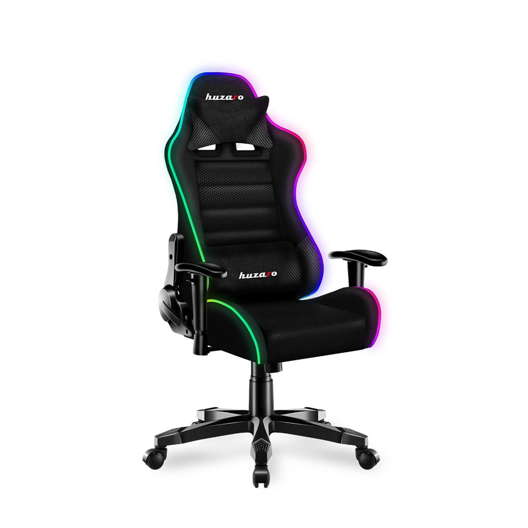 Karrige lojërash për fëmijë Huzaro Ranger 6.0 RGB, 130kg, e zezë