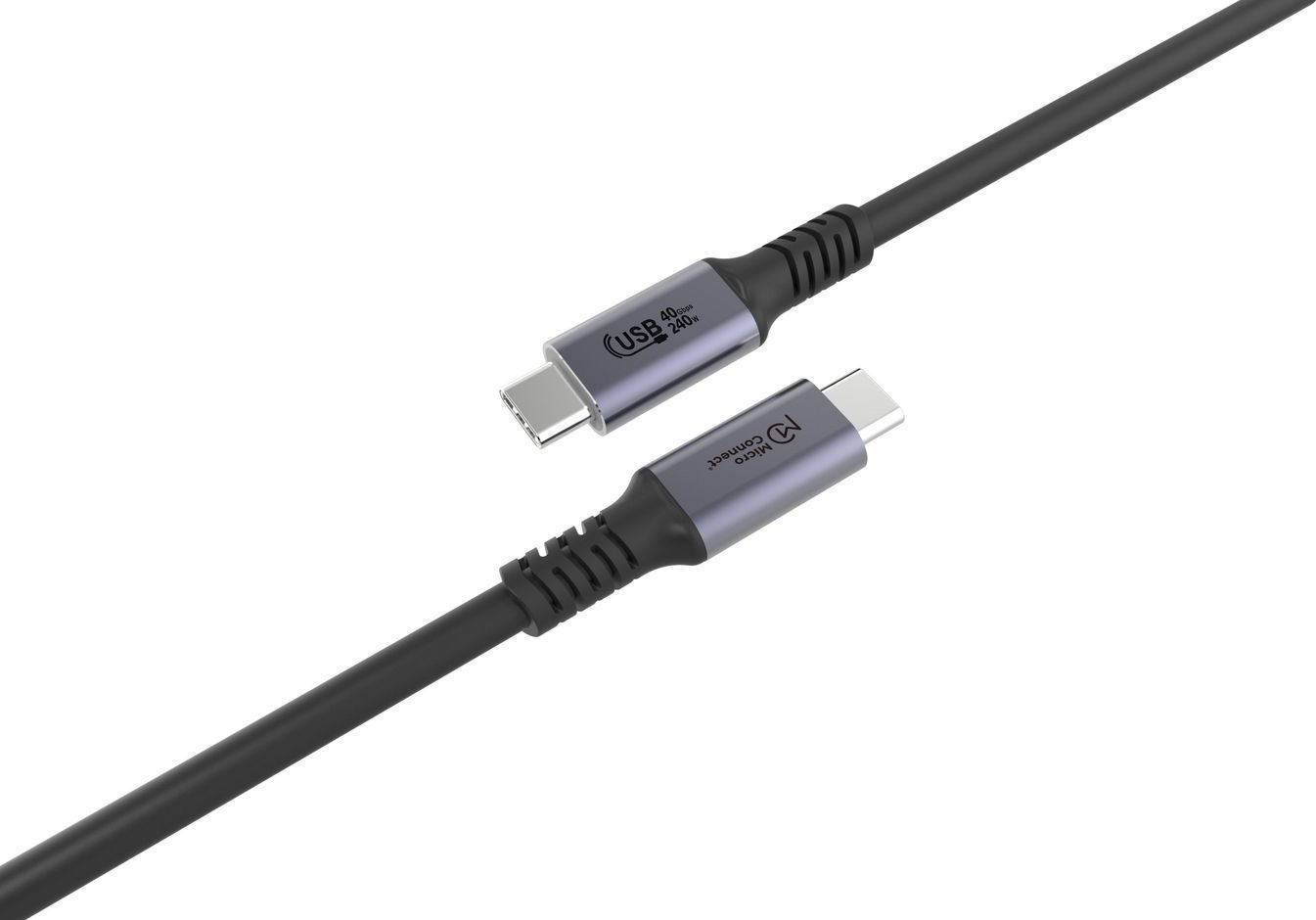Kabllo USB Microconnect USB4CC1 240W, USB4 Gen 3x2, 1 m, USB C, e zezë