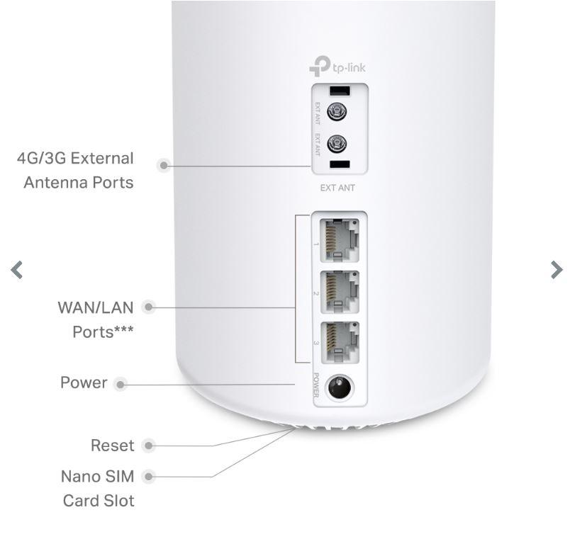 Ruter mesh TP-Link Deco X50-4G, WiFi 6 AX3000, 4G+, i bardhë