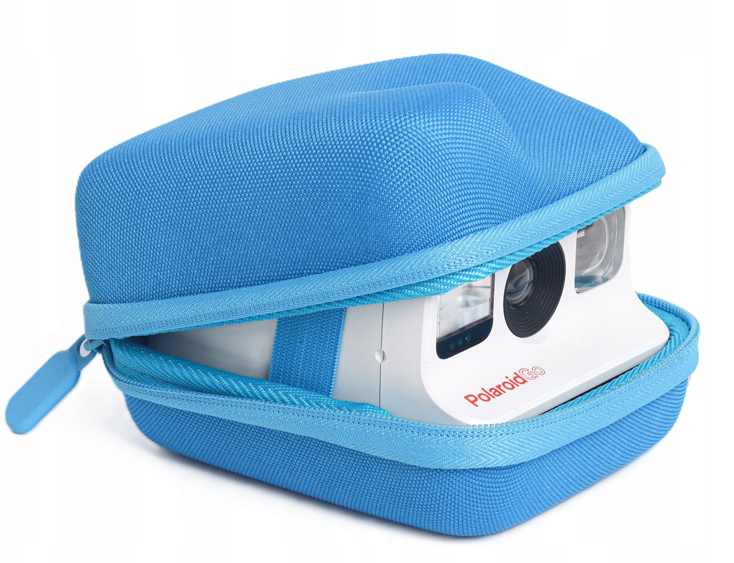 Çantë mbrojtëse LoveInstant për Polaroid Go, korp i fortë, xhep i brendshëm, blu
