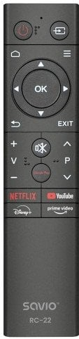 Telekomandë universale Savio RC-22, 10 në 1, USB C, e zezë