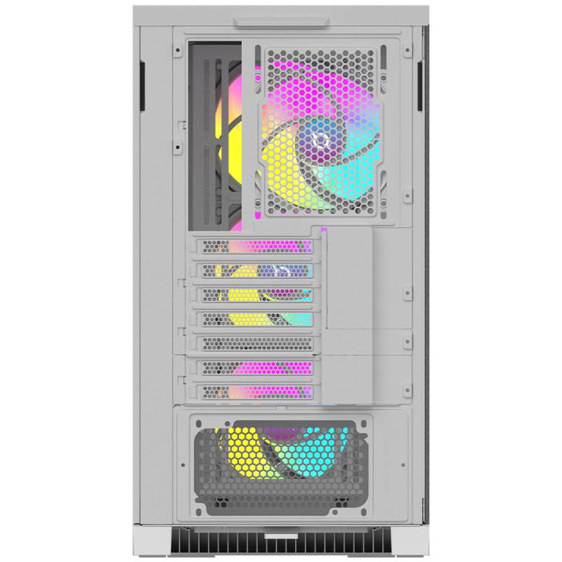 Kasa kompjuteri AQIRYS XO-1WH, mid tower, ARGB, xham i temperuar, e bardhë