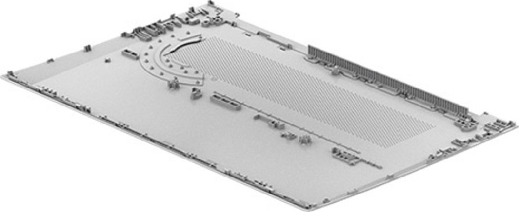 Kornizë e poshtme laptopi HP M21152-001, pjesë origjinale, për modele me ekran 400 nit, e zezë