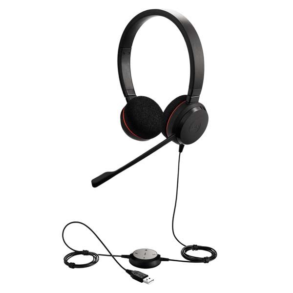 Kufje Jabra Evolve 20 DUO, Mic ANC USB, të zeza