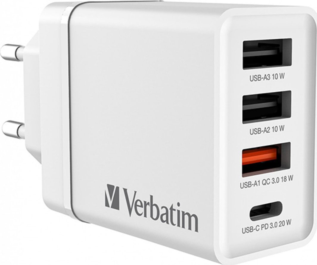 Ngarkues Verbatim, USB, 5V, i bardhë