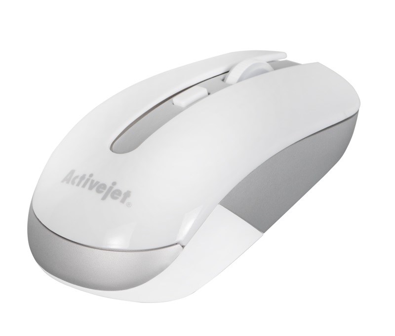 Maus Activejet AMY-320WS, RF Wireless, i argjendtë / i bardhë