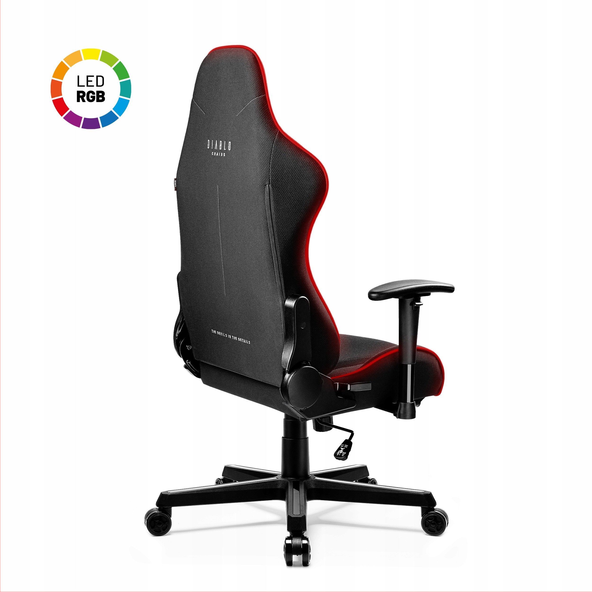 Karrige gaming Diablo X-Starter, LED RGB, ergonomike, e zezë