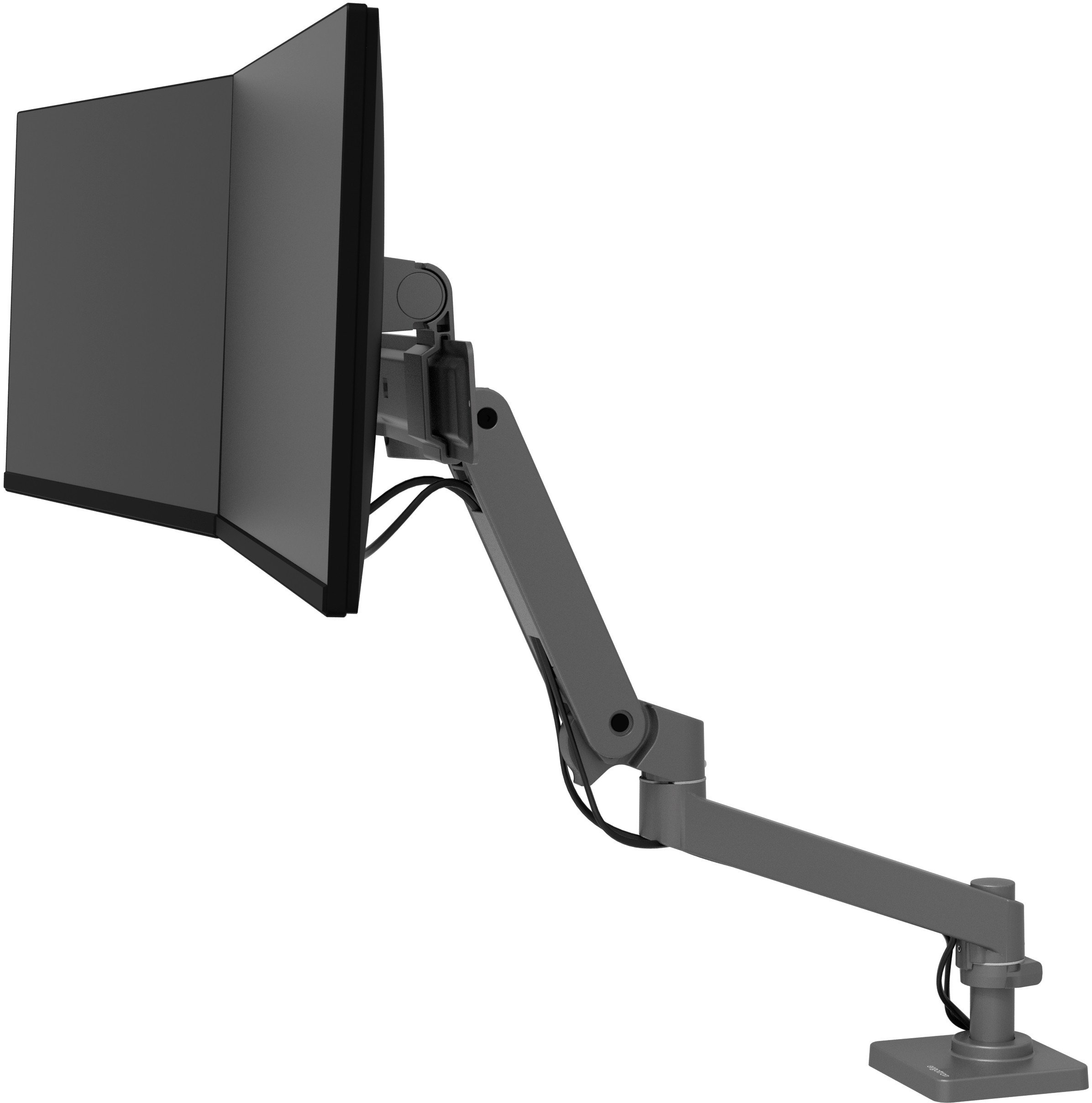 Krah monitori Ergotron LX Pro Arm Dual Direct Desk, për 2 monitorë, montim në tavolinë, gri e errët