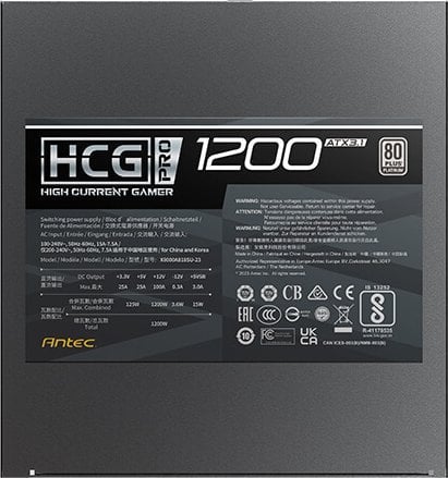 Burim energjie Antec HCG1200 PRO Platinum 0-761345-20021-9 ATX 3.0, 1200W