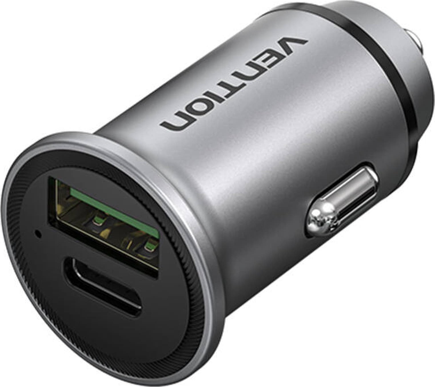 Karikues veture Vention Two Port USB A C, 20W, 2 porta, gri