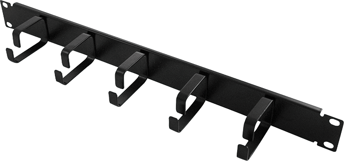 Organizues kabllosh LogiLink OR101B, 19" 1U, me mbajtëse metalike, i zi