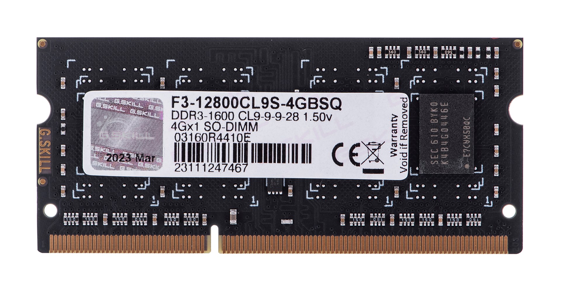 Memorie RAM G.Skill, 4GB, DDR3, 1600MHz, e zezë