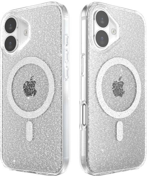 Mbështjellëse Prodigee Superstar për iPhone 17, transparencë me glitter, dy shtresa, transparente