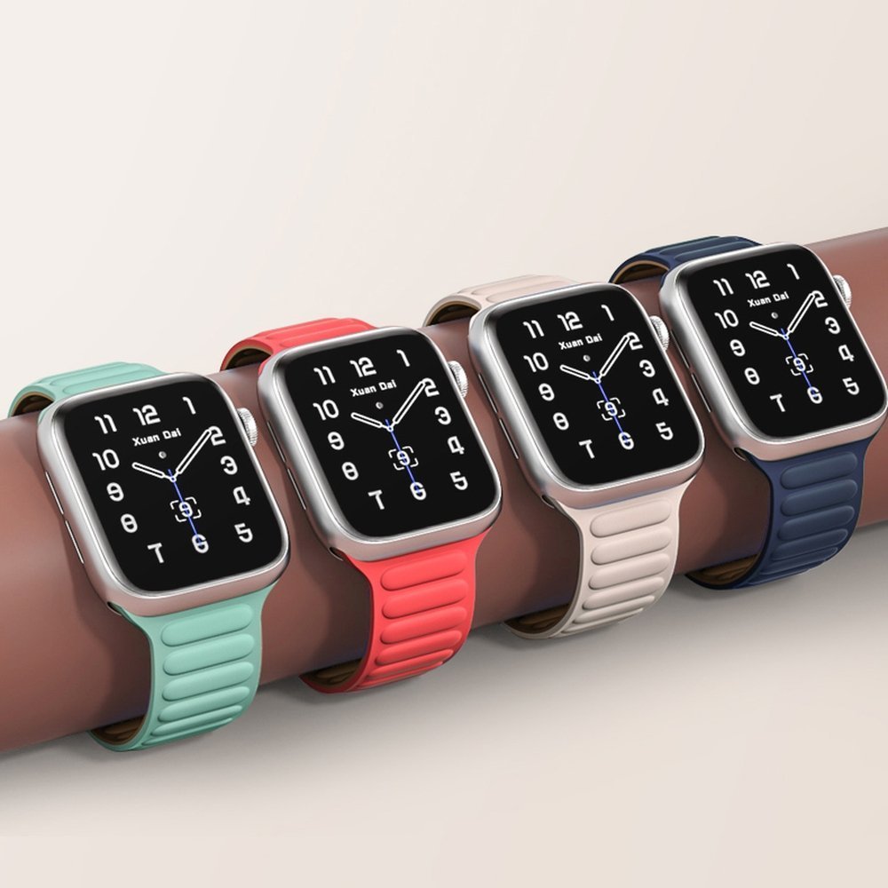 Rrip ore Hurtel Magnetic Strap për Apple Watch 7 41mm, byzylyk magnetik, blu
