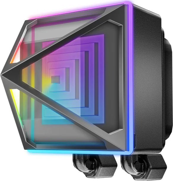 Ftohës uji për procesor AZZA WAK Pyramid 240 ARGB, 240mm, ARGB, i zi