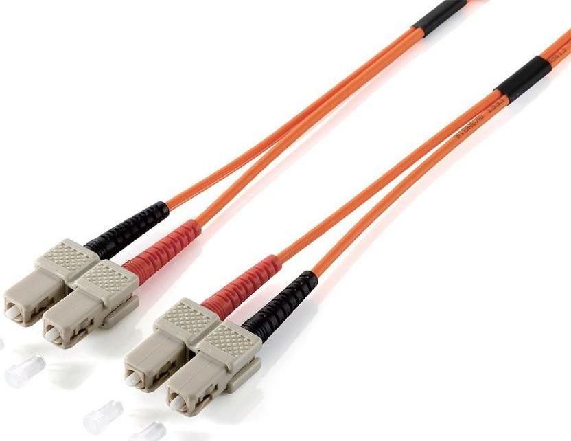 Kabllo Equip Fiber Optic Patchcord SC - SC, Duplex OS2, 1m, portokalli