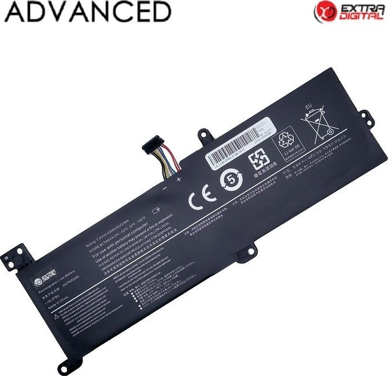 Bateri notebook Extra Digital Advanced Lenovo L16L2PB2, 4500mAh, 7.4V, e zezë