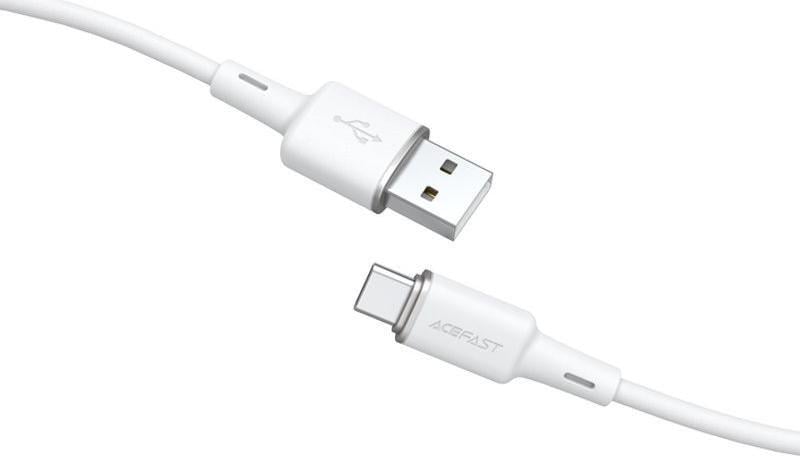 Kabllo USB Acefast A në USB C, 1.2 m, 3A, e bardhë