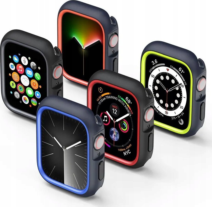 Mbrojtëse ore Dux Ducis Bamo për Apple Watch Ultra 49mm, PC i fortë, kornizë e ngritur, zi jeshile