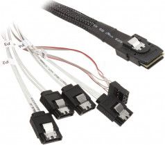 Kabllo SilverStone SST-CPS03 Mini-SAS në SATA, 50cm