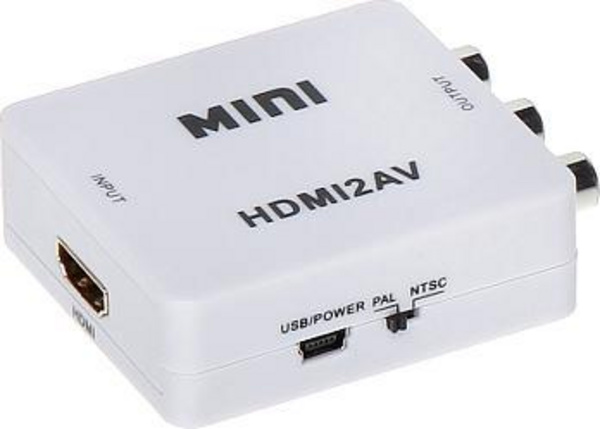 Konvertues HDMI/AV, i bardhë