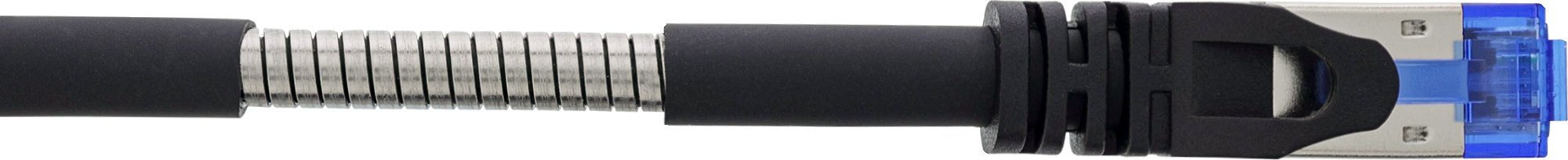 Kabull rrjeti InLine Patch Cable Armored, Cat.6A, U FTP, 15m, i zi