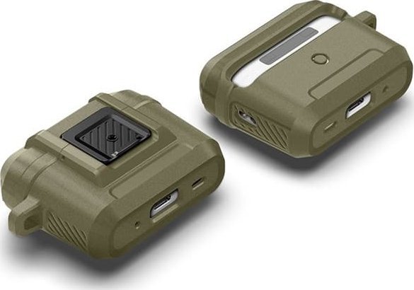 Mbulesë Spigen Lock Fit për Apple AirPods Pro 1 2, matte, kaki