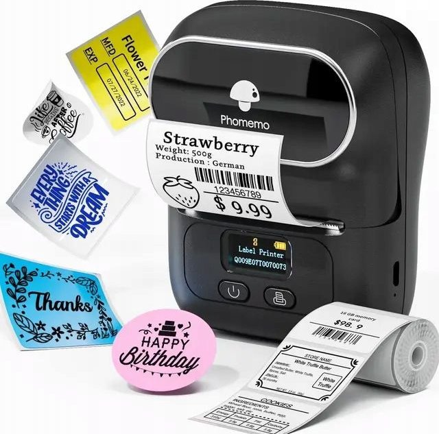 Printer termik etiketash Phomemo M110, Bluetooth, Android iOS, i bardhë