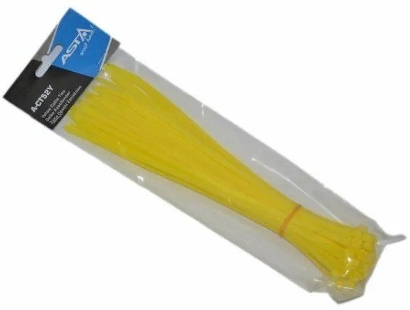 Set 250 lidhëse kabllosh ASTA, 5x250mm, najlon i fortë, ngjyra të përziera