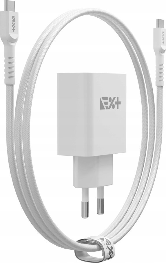 Полнач за во ѕид NEXT ONE 20W PD, 1xUSB-C, со кабел USB-C, бел