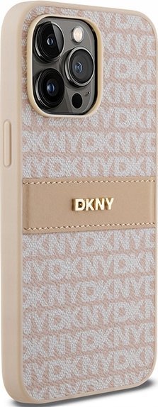 Mbulesë telefoni DKNY, iPhone 14 Pro Max, lëkurë PU, rozë