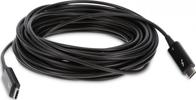 Kabllo LMP Thunderbolt 3 USB-C, aktive optike, 40Gbps, 10m, e zezë