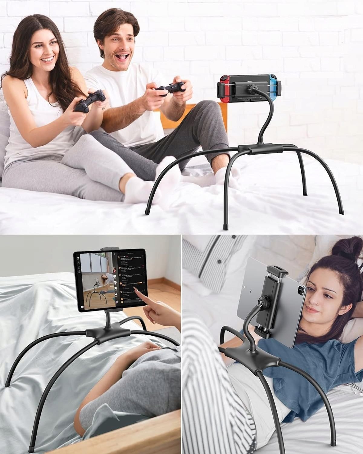 Stativ fleksibël SAIJI Q2T, tripod për telefon dhe tablet, i zi