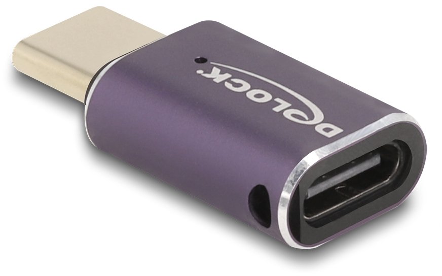 Adapter USB Delock USB-C, 40 Gbps, 8K 60 Hz, gri