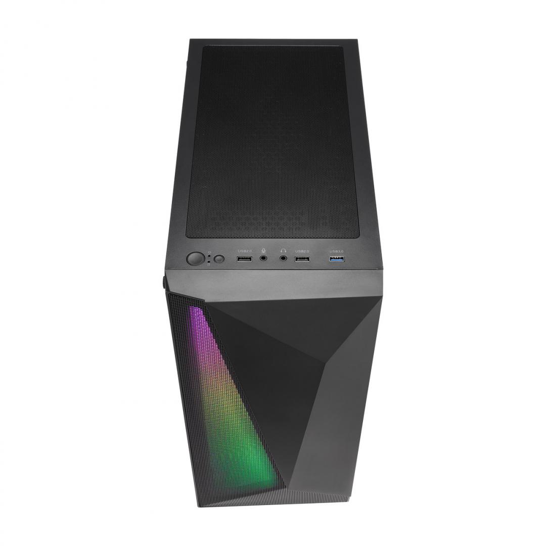 Kabinet kompjuteri FSP CMT195A, MIDI Tower, i zi