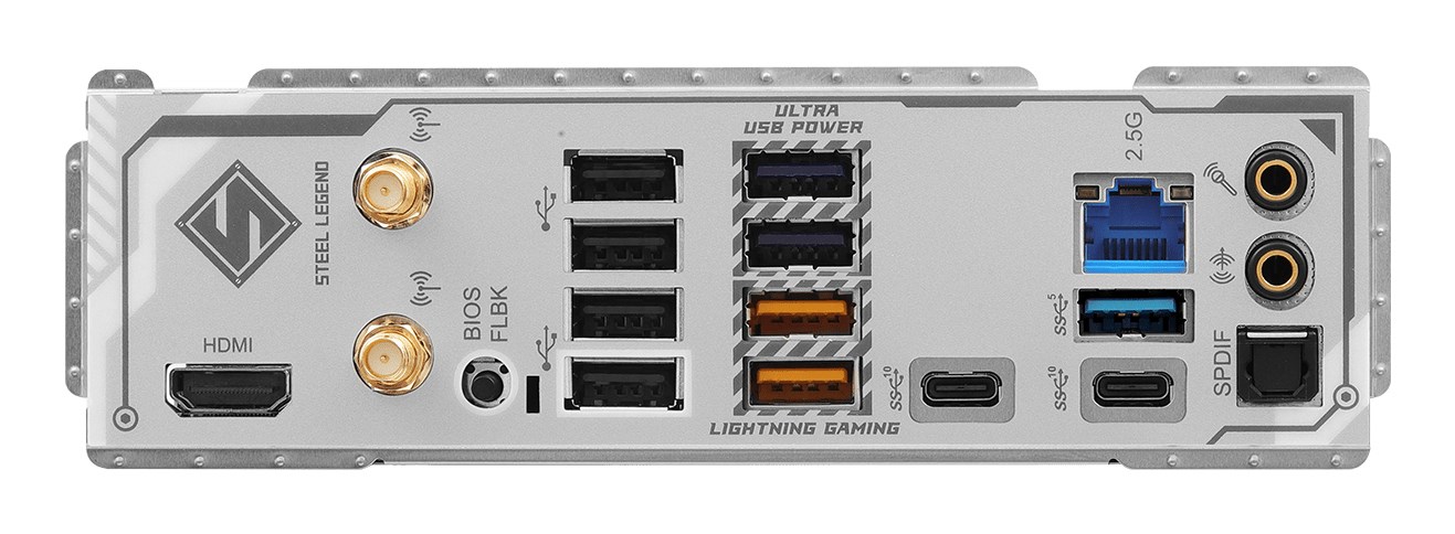 Pllakë amë Asrock B850 Steel Legend WiFi, ATX, AMD AM5, e bardhë