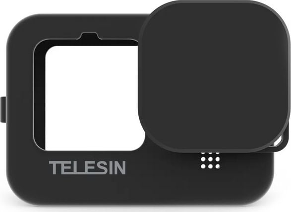 Strehë silikoni Telesin për GoPro Hero 9 Black, set 3 në 1, e zezë