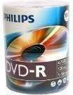 Disqe DVD-R Philips, 4.7GB, 16x, paketim 100 copë