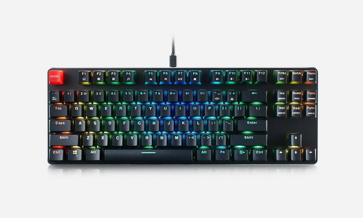Tastierë mekanike Glorious GMMK TKL Barebone, ANSI, RGB, e zezë