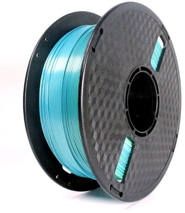 Filament për printim 3D Gembird, PLA, 1.75mm, 1kg, i kaltër / gjelbërt