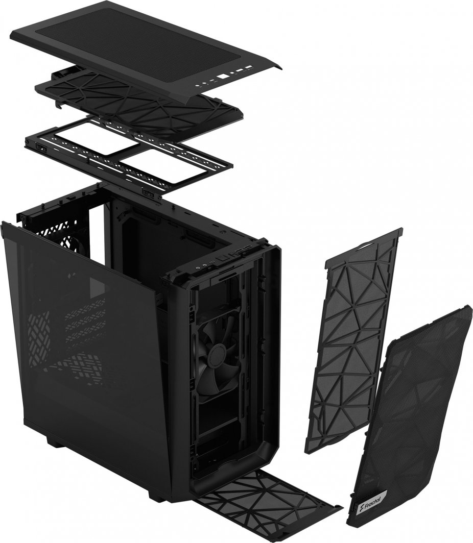 Kasë Fractal Design Meshify 2 Mini, e zezë, Mini Tower