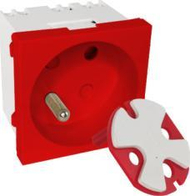 Prizë modulare Alantec PZ017, 2P+E, 45x45 mm, e kuqe