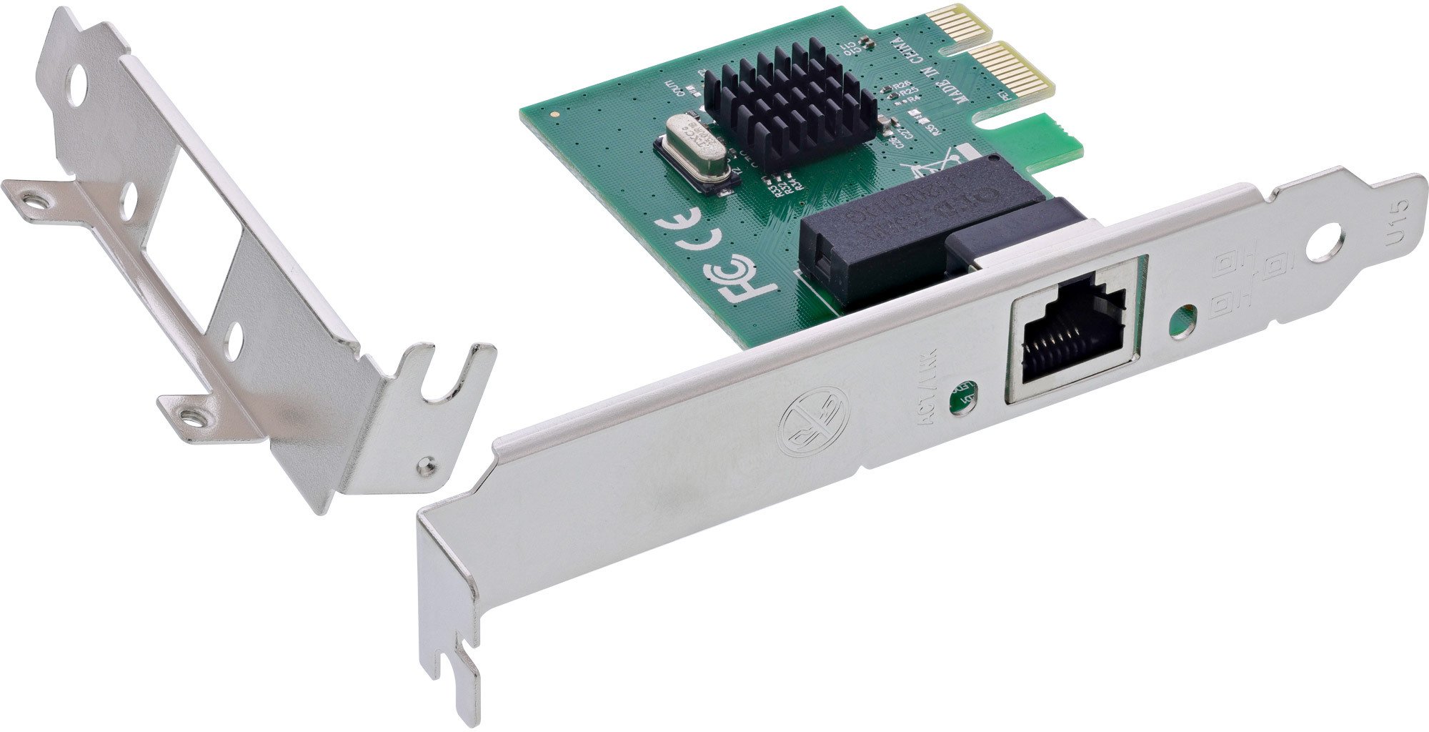 Kartë rrjeti InLine Gigabit, PCIe x1, 1x RJ45 1Gb/s, low profile